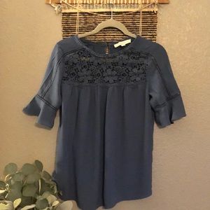 Ann Taylor Loft blue blouse